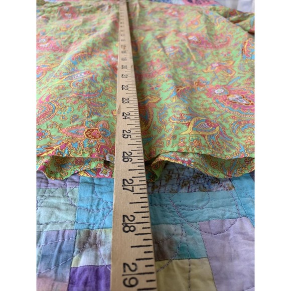Ralph Lauren Womens Paisley Button Up Blouse Lightweight Multicolor Size Medium - Picture 7 of 8